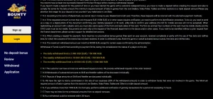 bounty reels withdrawal evidence visual